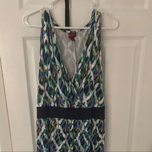 Merona 2x Ikat print 🔹🟩⚪️ maxi dress